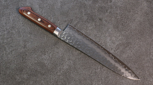 清助 瑞典鋼 鎚目 牛刀 日本刀 210mm 桃花心木握把 - 清助刃物