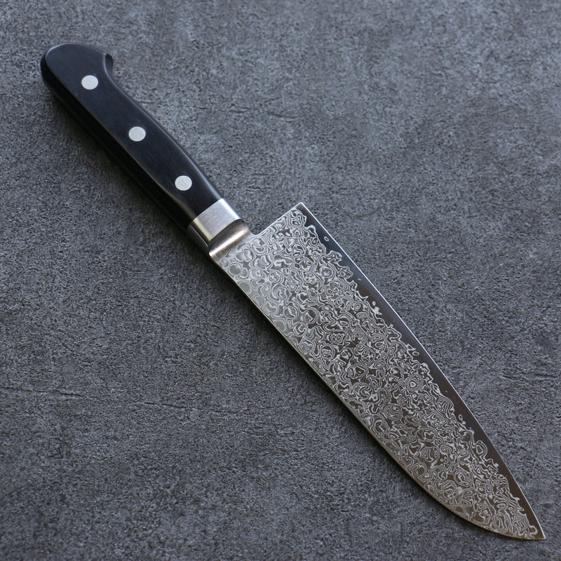 清助 ZA-18 大馬士革紋 三德刀  165mm 黑合成木 握把 - 清助刃物