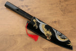 黑崎 優 閃光 SG2 鎚目 龍　沈金 三德刀  165mm 漆塗 握把 附刀鞘 - 清助刃物