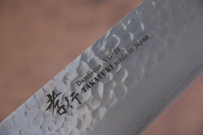 堺 孝行 VG10 33層大馬士革紋 劍型牛刀  190mm 櫟木漆塗（皇赤） 握把 - 清助刃物