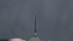 清助 超級青鋼 鎚目 三德刀  165mm 核桃木（兩側帶綠色環型設計） 握把 - 清助刃物