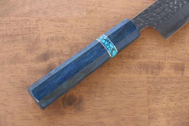 黑崎 優 閃光 SG2 鎚目 筋引  240mm 楓木（青色帶土耳其石環型設計）握把 - 清助刃物