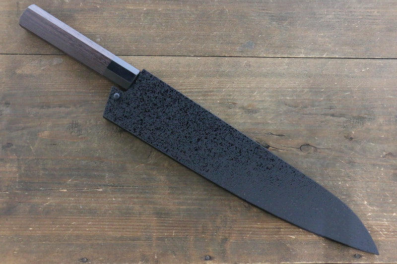 黑石目圖樣 木蘭 鞘 牛刀用 附合成木安全栓 270mm Houei - 清助刃物