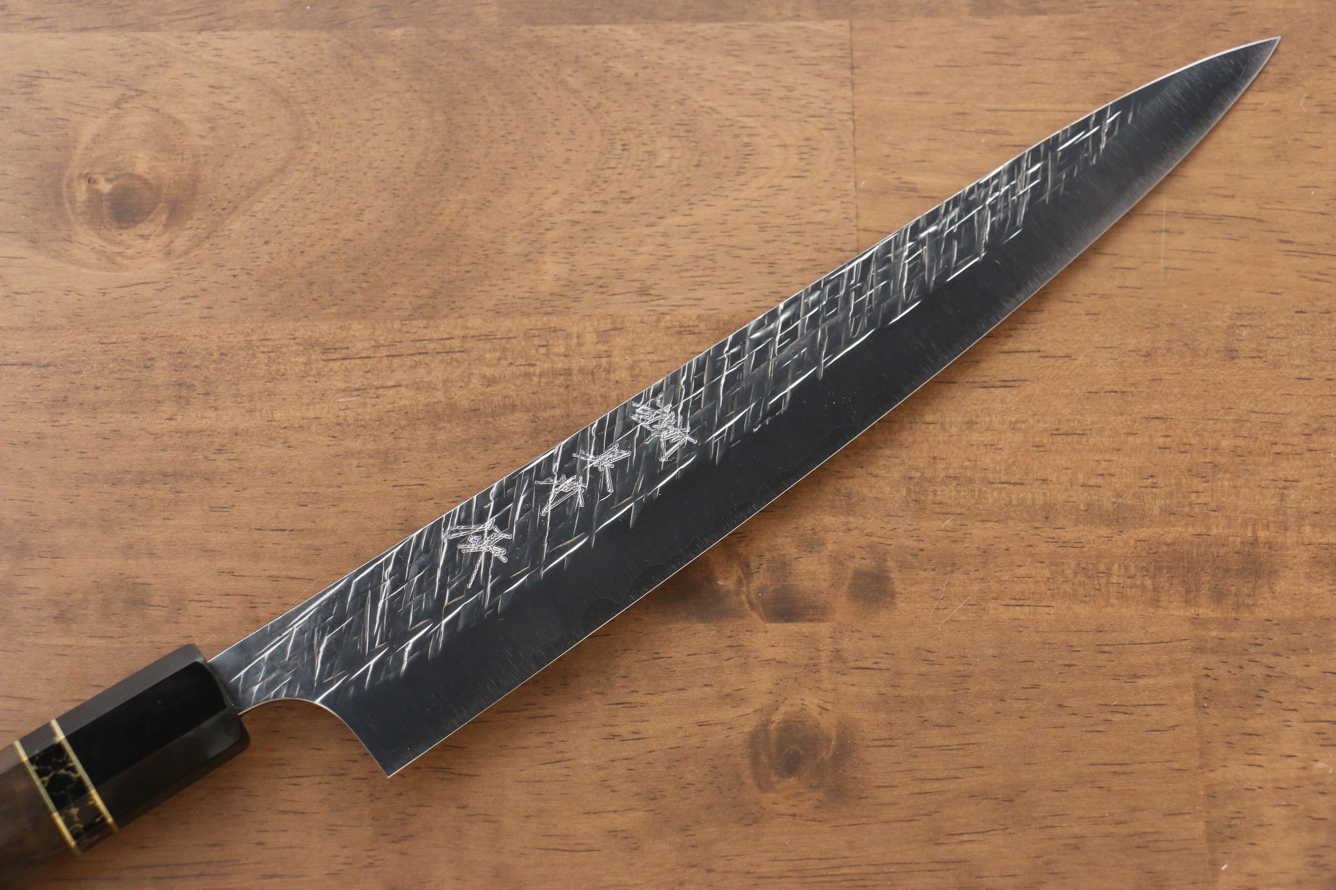 黑崎 優 雷神 特殊鈷合金 鎚目 筋引  240mm 特殊材料握把７ 握把 - 清助刃物