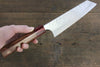 加藤 義實 銀三鋼 鎚目 文化刀 日本刀 165mm 紅宏都拉斯紫檀木握把 - 清助刃物