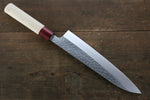 清助 VG10 16層 鎚目 大馬士革紋 牛刀 日本刀 210mm 木蘭握把 - 清助刃物