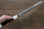 堺 孝行 銀龍 本燒 瑞典鋼 鏡面處理 劍型柳刃 日本刀 270mm 黑檀握把 附刀鞘 - 清助刃物