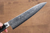 清助 AUS10 45層 鏡面處理 大馬士革紋 牛刀  180mm 黑合成木握把 - 清助刃物