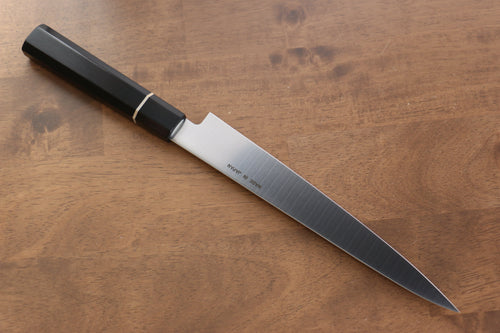 清助 鉬鋼（MOL） 切片刀  210mm 黑合成木握把 - 清助刃物