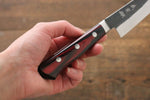 加藤 義實 超級青鋼 黑打 多用途小刀 日本刀 120mm 合成木握把 - 清助刃物