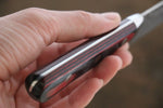 加藤 義實 VG10 大馬士革紋 多用途小刀  150mm 紅合成木握把 - 清助刃物