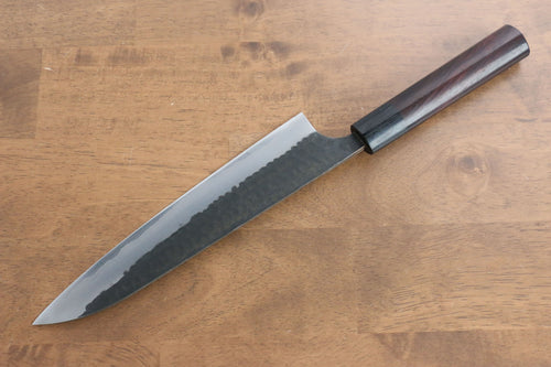 安立 勝重 超級青鋼 牛刀  210mm 紫檀木 握把 - 清助刃物