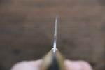 佐治 武士 VG10 黑色大馬士革紋 菜切 日本刀 170mm 茶色牛骨 握把 - 清助刃物