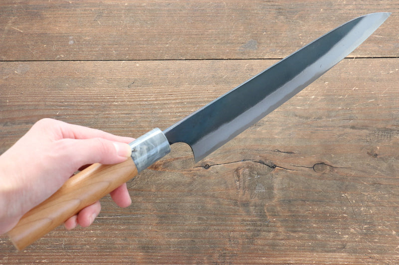 昌景 水 青鋼二號 黑打 牛刀 日本刀 210mm 美國櫻桃木握把 - 清助刃物