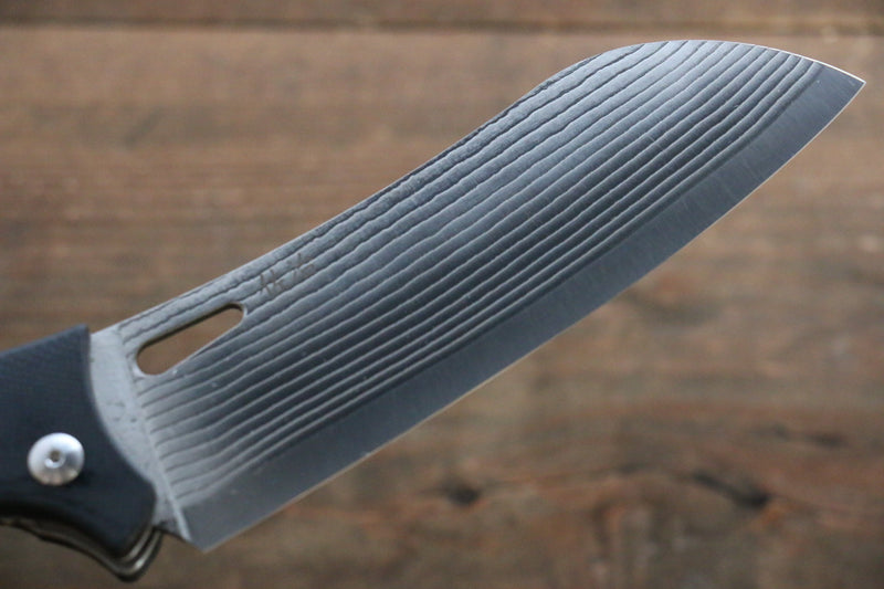 佐治 武士 R2/SG2 大馬士革紋 可折疊 三德刀 日本刀 130mm 碳纖維 握把 - 清助刃物