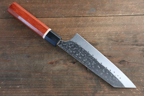 黑崎 優 超級青鋼 鎚目 文化刀  165mm 紅花梨木握把 - 清助刃物
