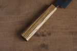清助 月影 AUS10 打磨處理 鎚目 大馬士革紋 筋引  240mm 橡木 握把 - 清助刃物