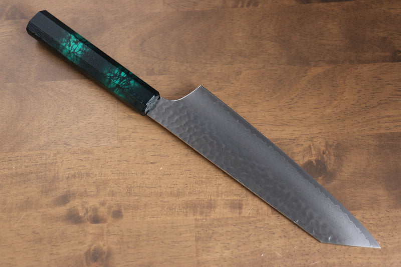 堺 孝行 七色 VG10 33層 劍型牛刀  190mm ABS 樹脂（綠玳瑁） 握把 - 清助刃物