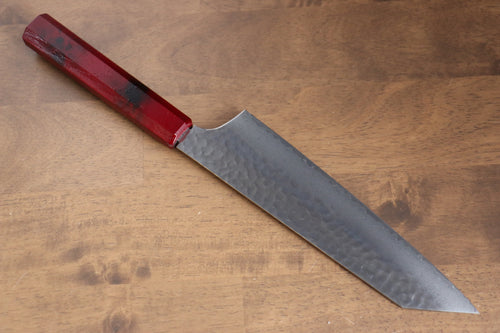 堺 孝行 七色 VG10 33層 劍型牛刀 日本刀 190mm ABS 樹脂（紅玳瑁） 握把 - 清助刃物