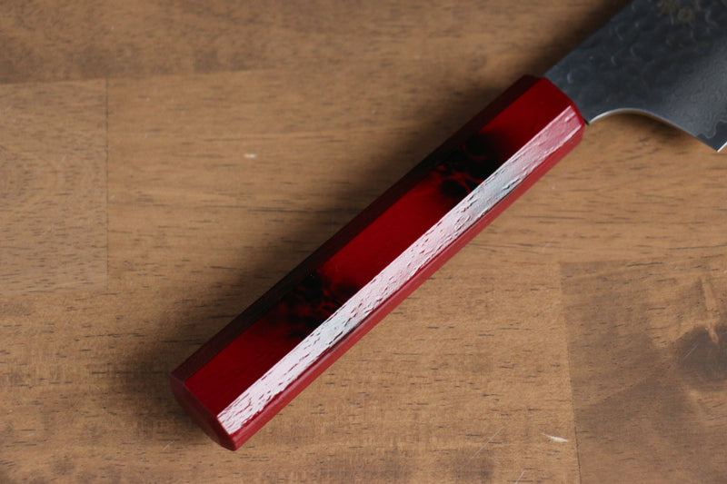 堺 孝行 七色 VG10 33層 劍型牛刀  190mm ABS 樹脂（紅玳瑁） 握把 - 清助刃物