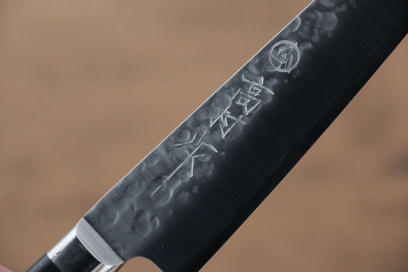高村刃物 VG10 鎚目 多用途小刀 日本刀 130mm 黑合成木握把 - 清助刃物