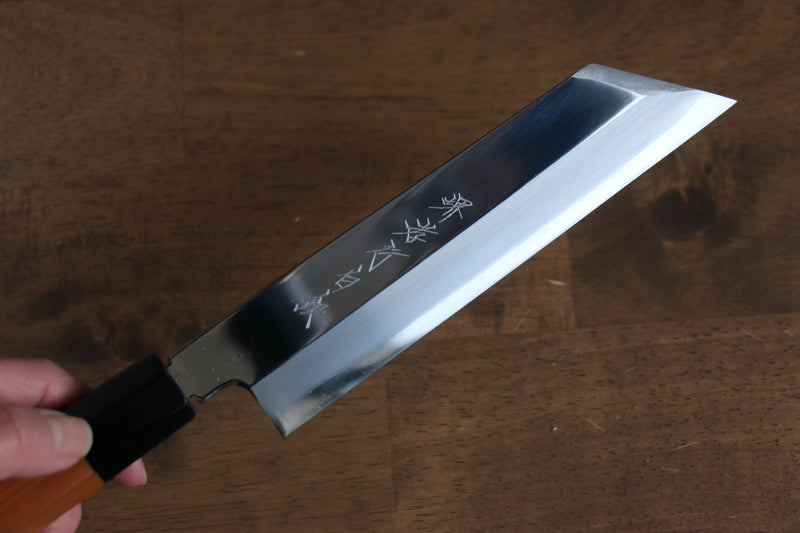 堺 孝行 白銀 INOX 鏡面處理 Mukimono 剝物刀  180mm 紫杉木 握把 - 清助刃物