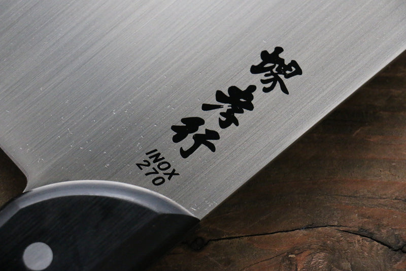 堺 孝行 【左撇子用】 INOX 鉬鋼 蕎麥麵切刀 日本刀 270mm 黑合成木握把 - 清助刃物