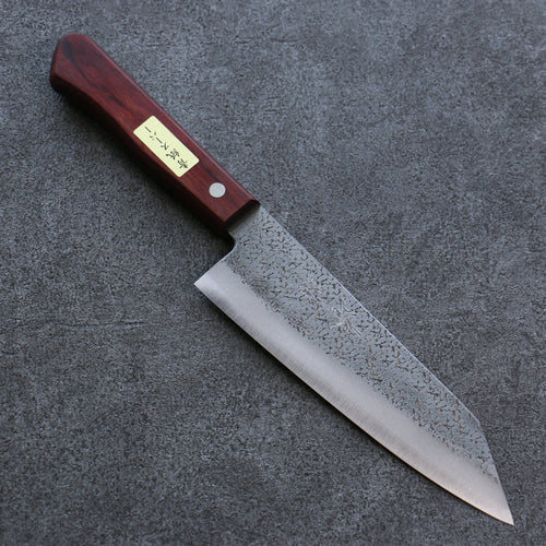 清助 超級青鋼 鎚目 文化刀  165mm 紅合成木 握把 - 清助刃物