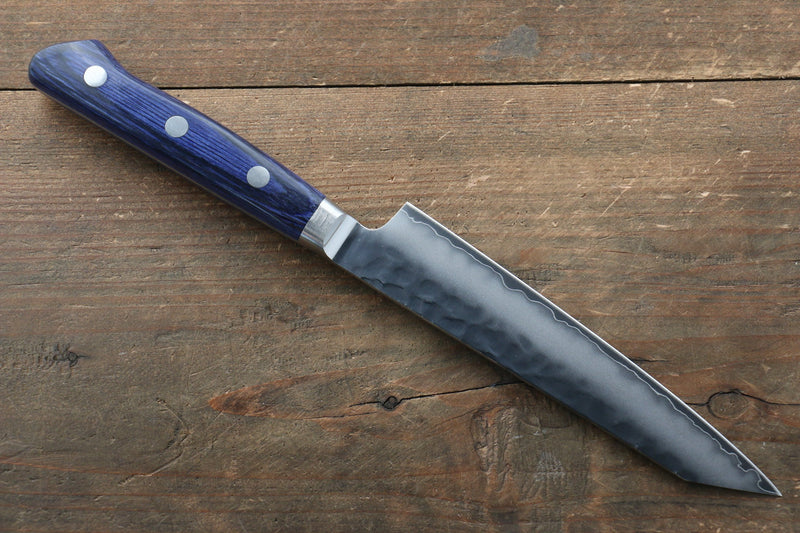 清助 青槌 AUS10 鎚目 切付多用途小刀 日本刀 140mm 青合成木 握把 - 清助刃物