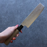 三寿ゞ (Misuzu) AUS10 大馬士革紋 打磨處理 菜切  165mm 木蘭 握把 - 清助刃物