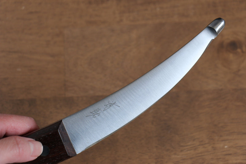 清助 山賊 日本鋼 腸裂刀 Chousaki 140mm 天然木 握把 - 清助刃物