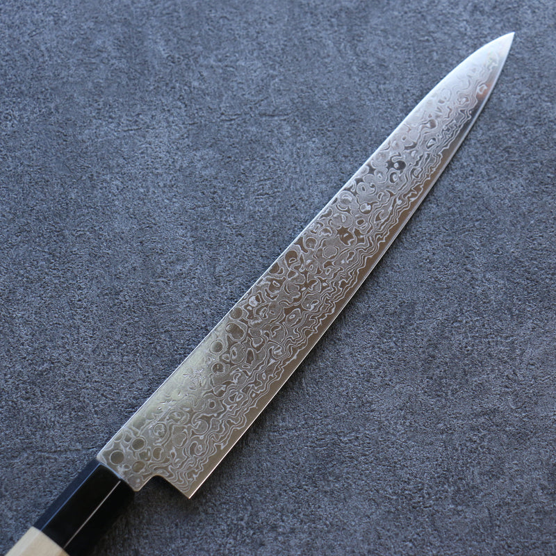 三寿ゞ (Misuzu) AUS10 大馬士革紋 打磨處理 筋引  240mm 木蘭 握把 - 清助刃物