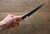堺 孝行 超級青鋼 鎚目 黑打 多用途小刀 日本刀 135mm 櫸木握把 - 清助刃物