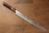 堺 孝行 天龍 Uzushio 渦潮 青鋼二號 刻有龍的圖樣 柳刃  300mm 紅黑檀 握把 附刀鞘 - 系列商品之8 - 清助刃物