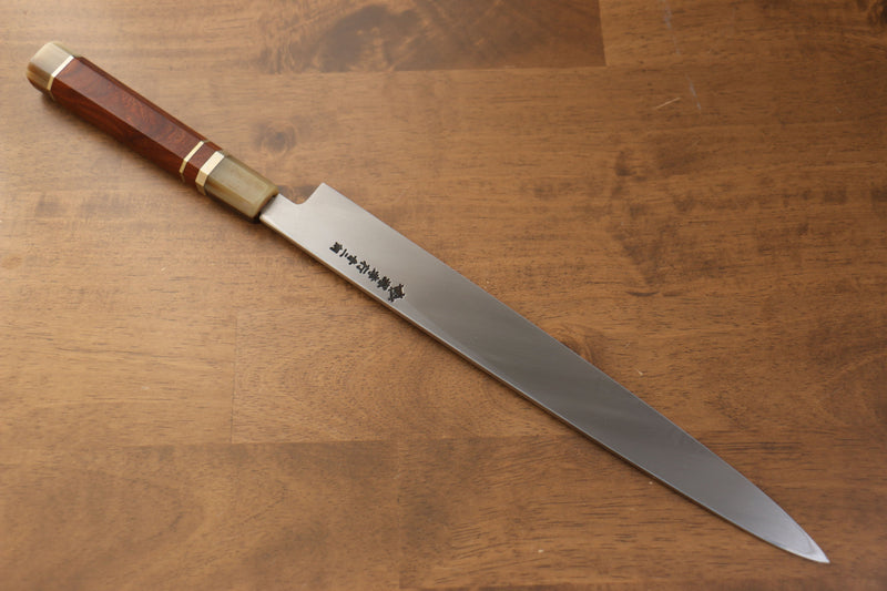 堺 孝行 天龍 Uzushio 渦潮 青鋼二號 刻有龍的圖樣 柳刃  300mm 紅黑檀 握把 附刀鞘 - 系列商品之8 - 清助刃物