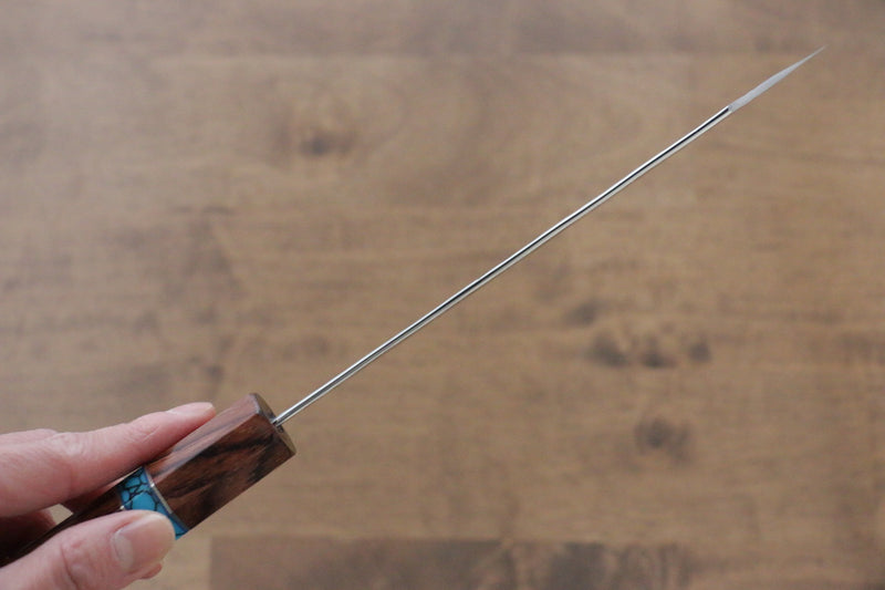 黑崎 優 閃光 R2/SG2 鎚目 文化刀  165mm 楓木（茶色帶土耳其石環型設計） 握把 - 清助刃物