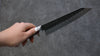 加藤 義實 超級青鋼 黑打 切付牛刀  210mm 合成木 握把 - 清助刃物