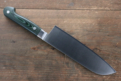 堺 孝行 大廚系列 瑞典鋼 三德刀  180mm 綠米卡塔（樹脂複合材料）握把 - 清助刃物