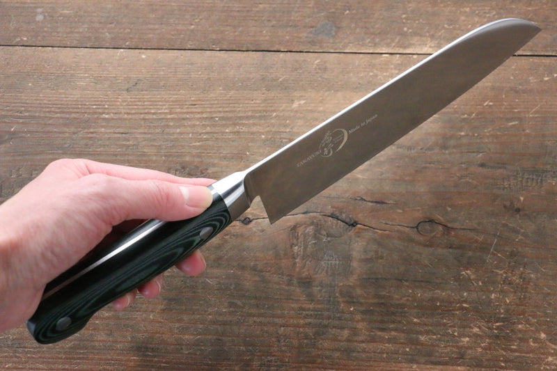 堺 孝行 大廚系列 瑞典鋼 三德刀 日本刀 180mm 綠米卡塔（樹脂複合材料）握把 - 清助刃物
