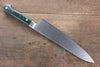 堺 孝行 大廚系列 大廚系列 瑞典鋼 牛刀 210mm 綠米卡塔（樹脂複合材料） 握把 - 清助刃物