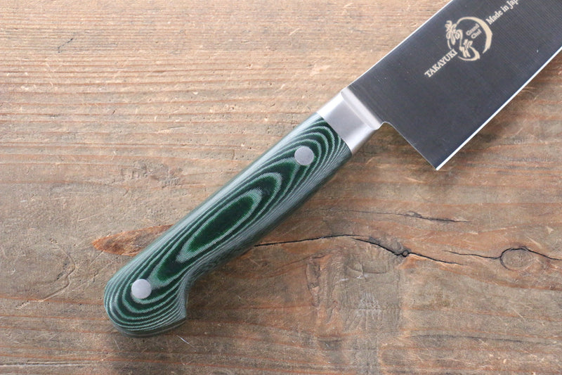 堺 孝行 大廚系列 瑞典鋼 牛刀  210mm 綠米卡塔（樹脂複合材料）握把 - 清助刃物