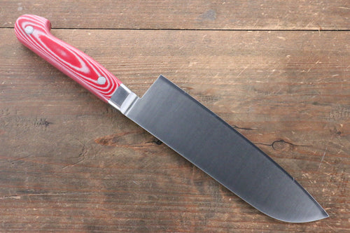 堺 孝行 大廚系列 瑞典鋼 三德刀  180mm 紅米卡塔（樹脂複合材料）握把 - 清助刃物