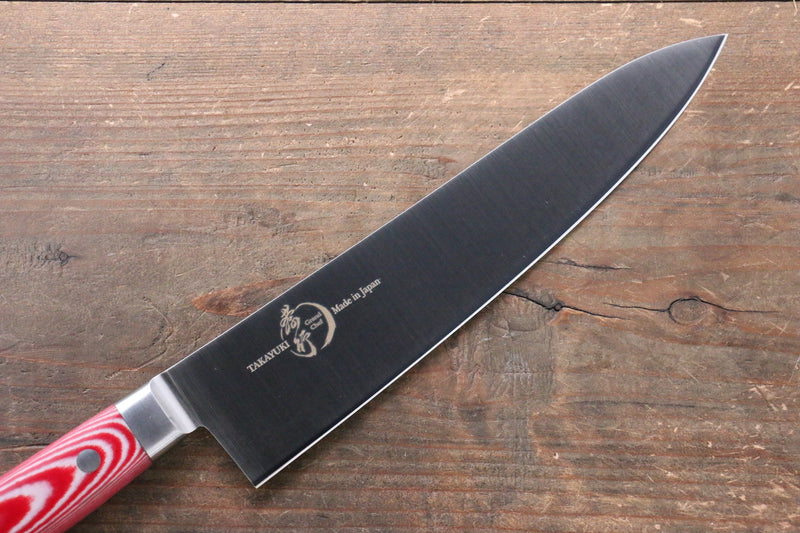 堺 孝行 大廚系列 大廚系列 瑞典鋼 牛刀 210mm 紅米卡塔（樹脂複合材料） 握把 - 清助刃物