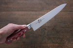堺 孝行 大廚系列 大廚系列 瑞典鋼 牛刀 210mm 紅米卡塔（樹脂複合材料） 握把 - 清助刃物