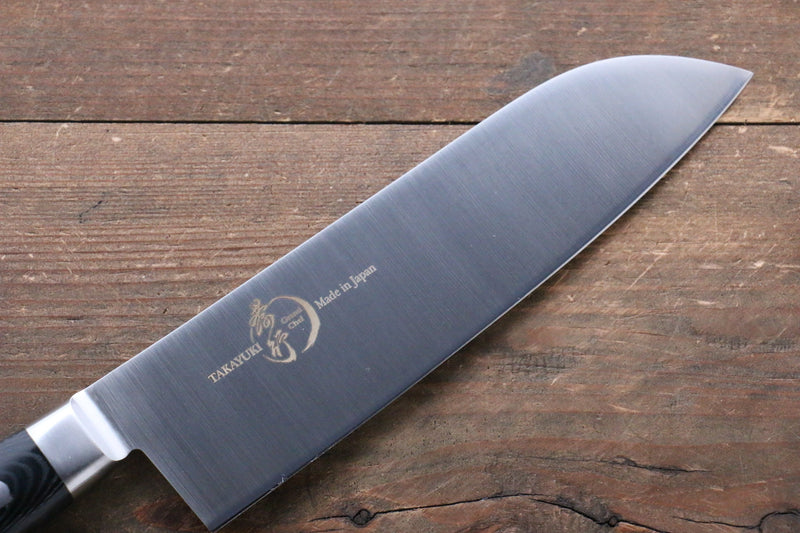 堺 孝行 大廚系列 大廚系列 瑞典鋼 三德刀 180mm 黑米卡塔（樹脂複合材料） 握把 - 清助刃物