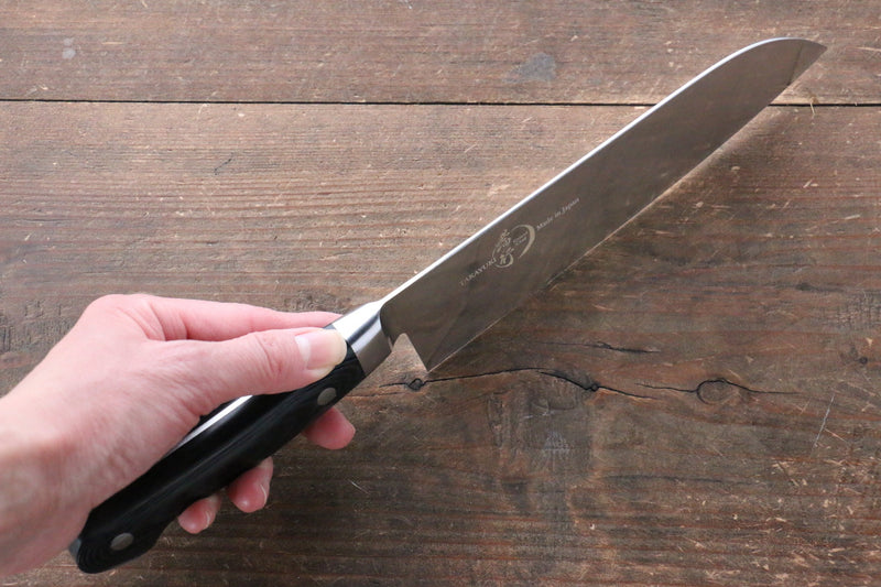 堺 孝行 大廚系列 瑞典鋼 三德刀 日本刀 180mm 黑米卡塔（樹脂複合材料）握把 - 清助刃物