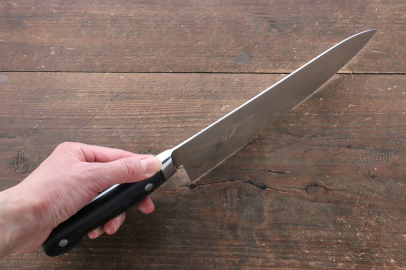 堺 孝行 大廚系列 瑞典鋼 牛刀  210mm 黑米卡塔（樹脂複合材料）握把 - 清助刃物