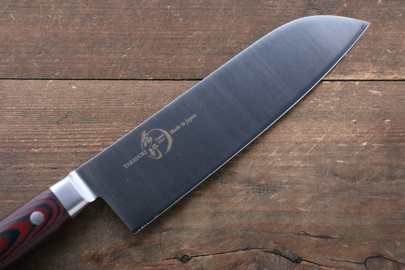 堺 孝行 大廚系列 大廚系列 瑞典鋼 三德刀 180mm 茶色米卡塔（樹脂複合材料） 握把 - 清助刃物