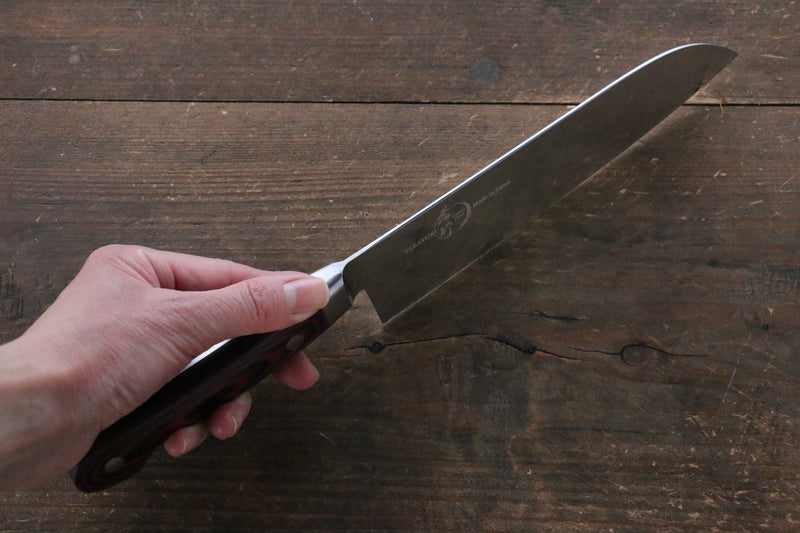 堺 孝行 大廚系列 瑞典鋼 三德刀  180mm 茶色米卡塔（樹脂複合材料）握把 - 清助刃物