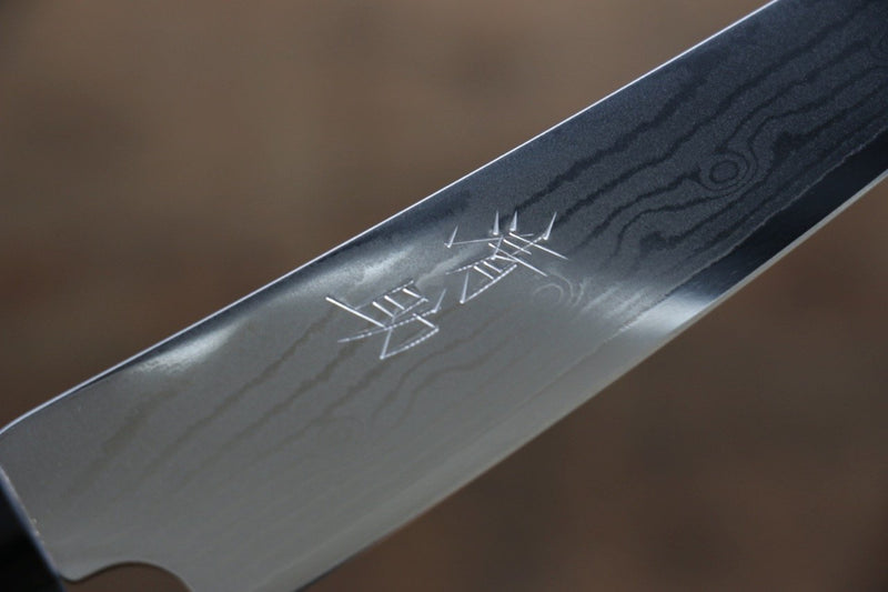 清助 VG10 37層大馬士革紋 多用途小刀 日本刀 130mm 櫻桃木握把 - 清助刃物